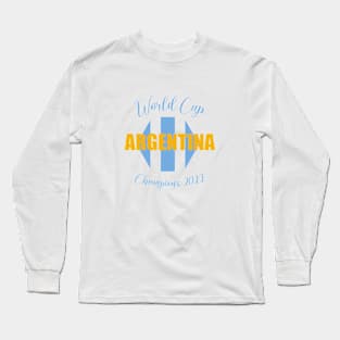 Argentina World Cup 2022 Champions (pentagon) Long Sleeve T-Shirt